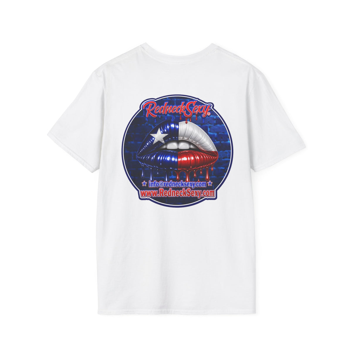 Texas Dripping Lips Back Logo T-Shirt — RedneckSexy® Graphic Tee